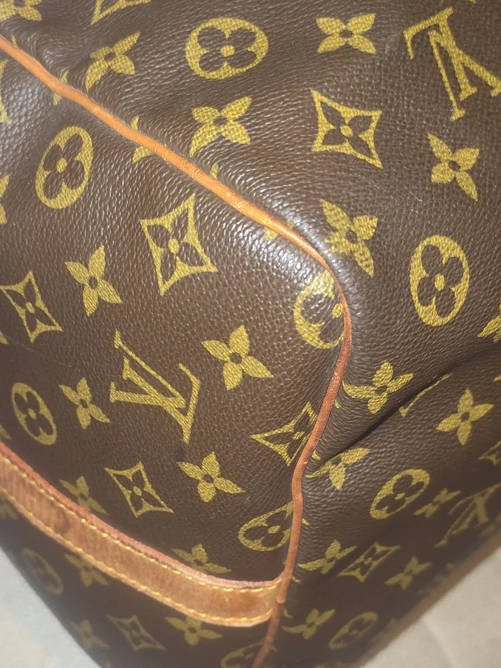 Authentic Louis Vuitton Keepall Bandoulière 60 Monogram Duffel Travel Bag Strap